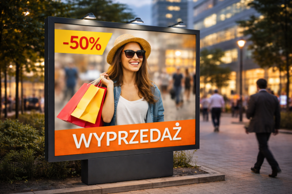 zdjęcie billboardu na ulicy