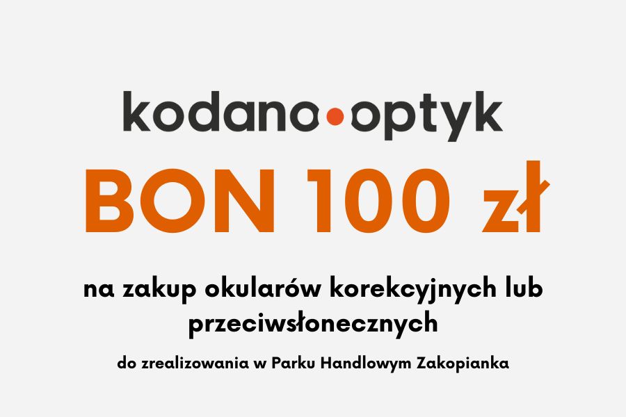 bon o wartości 100 zł do kodano optyk