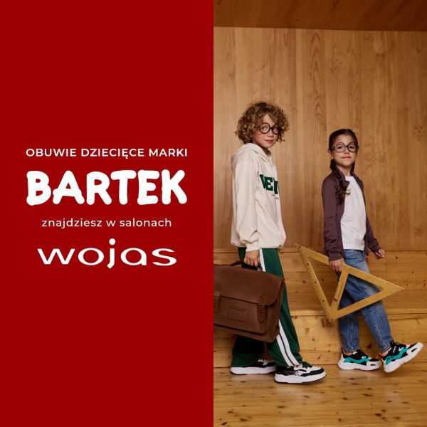 Grafika promująca jesienno-zimową kolekcję obuwia dziecięcego BARTEK dostępną w salonach Wojas w PH Zakopianka.